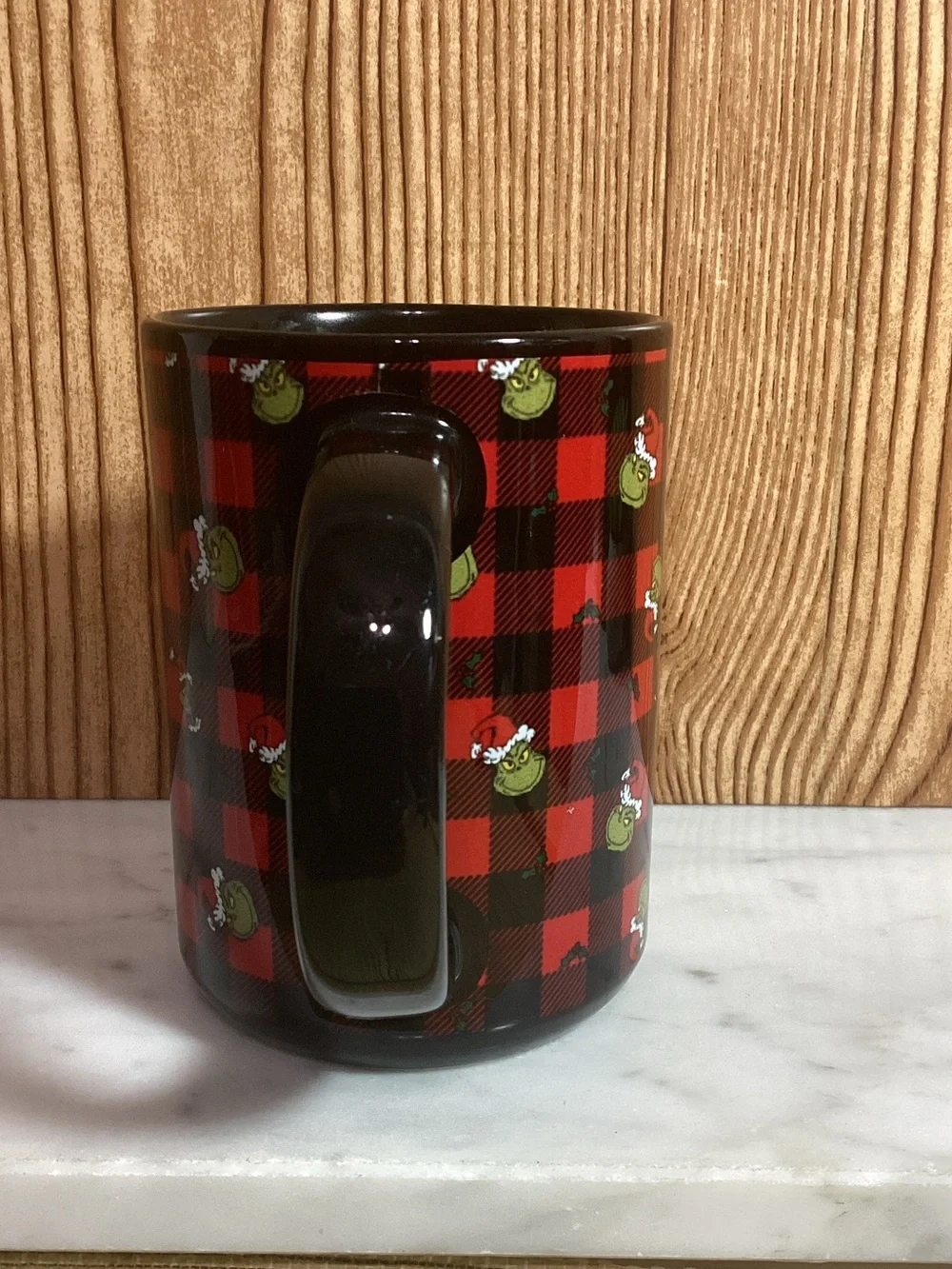 Buffalo Plaid Grinch Face Mug